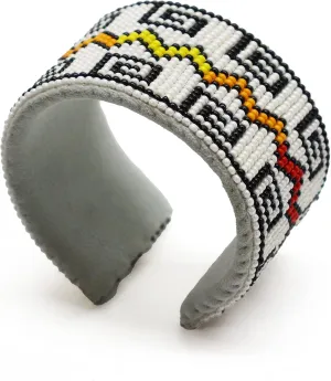 Beaded Cuff Bracelet,Native American Style Handmade Beaded Boho Cuff Bracelet for Unisex,Handmade Beaded Bohemian Cuff Bracelet.