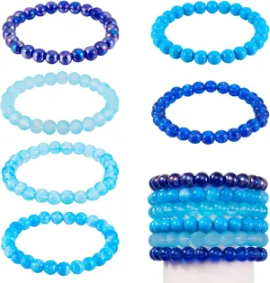 Beadthoven Beaded Stretch Bracelet Stackable Layering Bracelets Crystal Glass Bracelet for Women Men Multicolor Boho Friendship Handmade Gift
