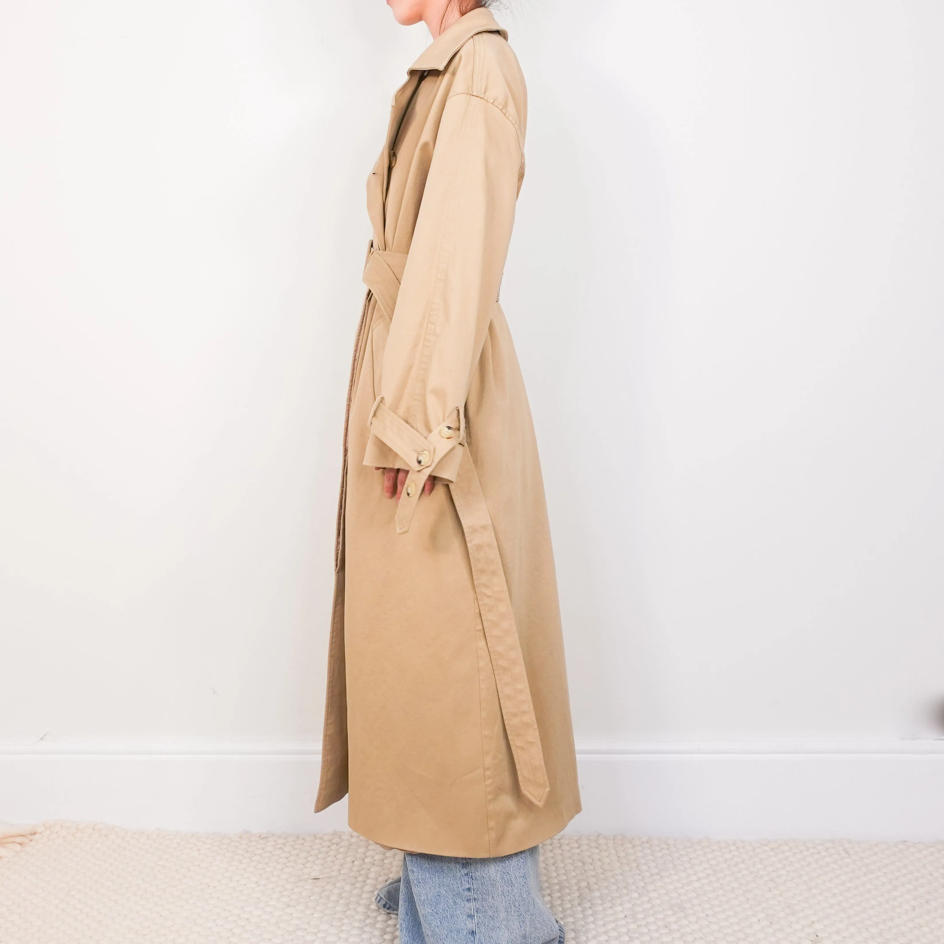 Beige cotton trench coat RRP £295