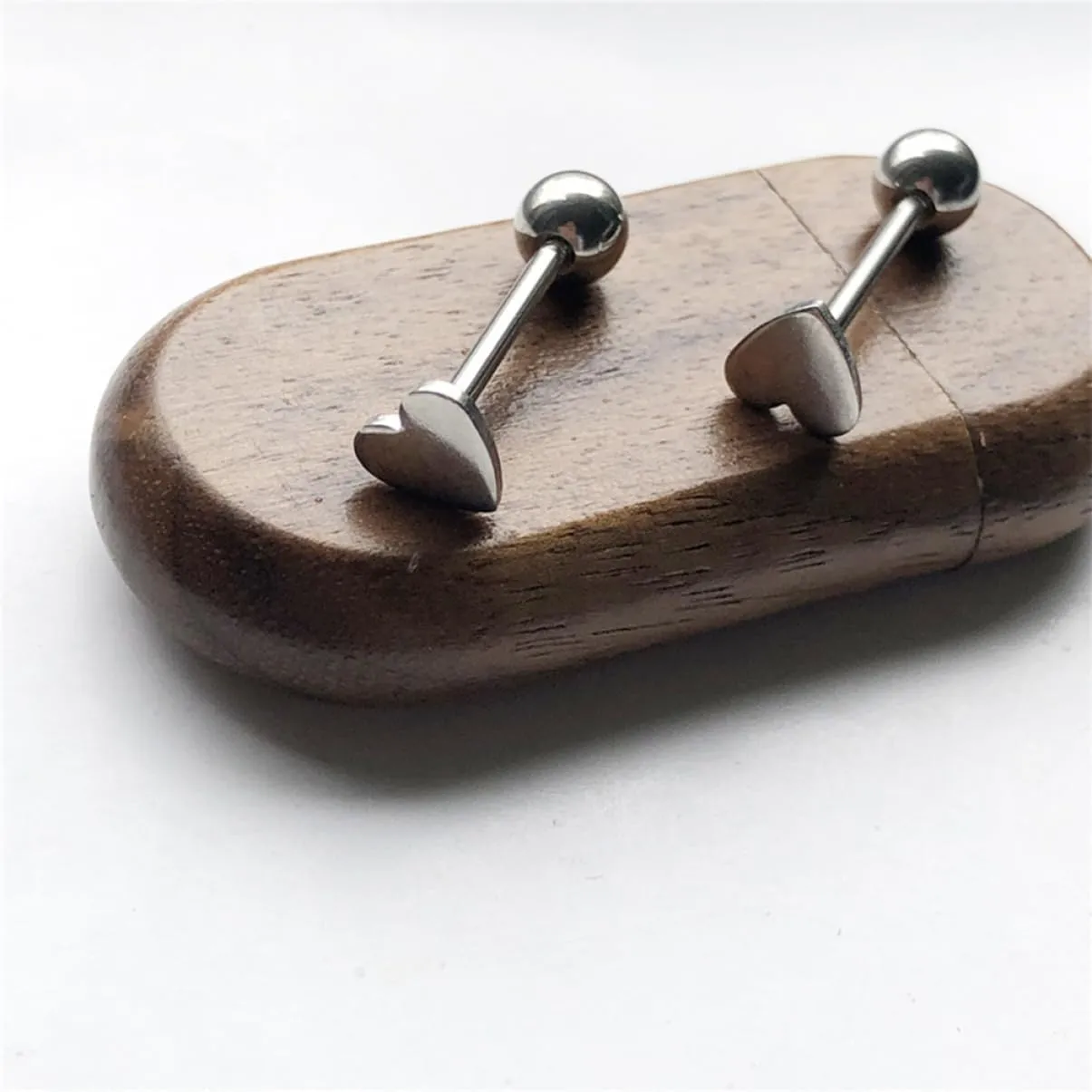 BESTYASH Heart Tongue Body Jewelry Piercings Jewelry Tongue Barbell Body Tongue Studs Heart Tongue Body Supplies