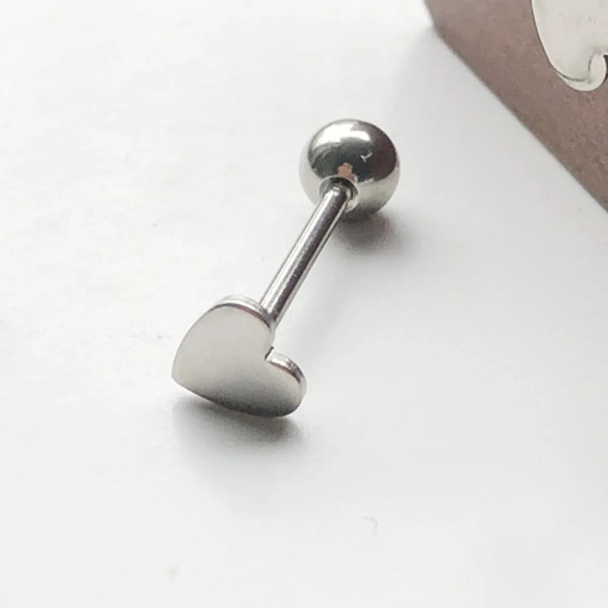 BESTYASH Heart Tongue Body Jewelry Piercings Jewelry Tongue Barbell Body Tongue Studs Heart Tongue Body Supplies