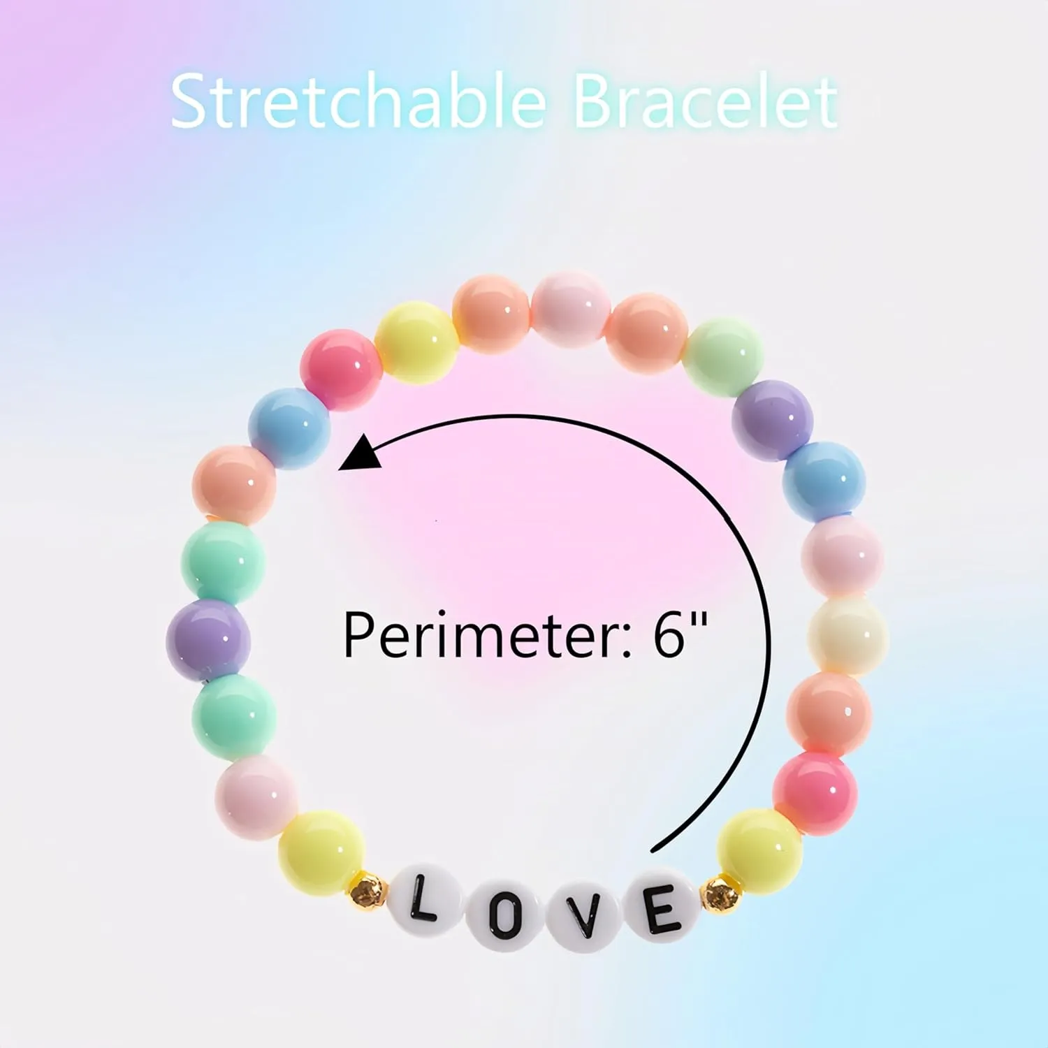 Big Sister Bracelets, 6 PCS Little Girls Sister's Jewelry Gifts, Inspired Beaded Bracelets, Big Sis Announcement Jewelry