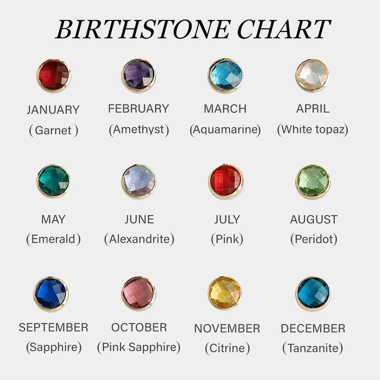 Birthstone Initial Necklace for Women,Dainty 14k Gold Plated Simple A-Z Letter Pendant Necklaces Birthstone Necklaces 12-Months Diamond Necklace Birthday Gifts for Women Friends
