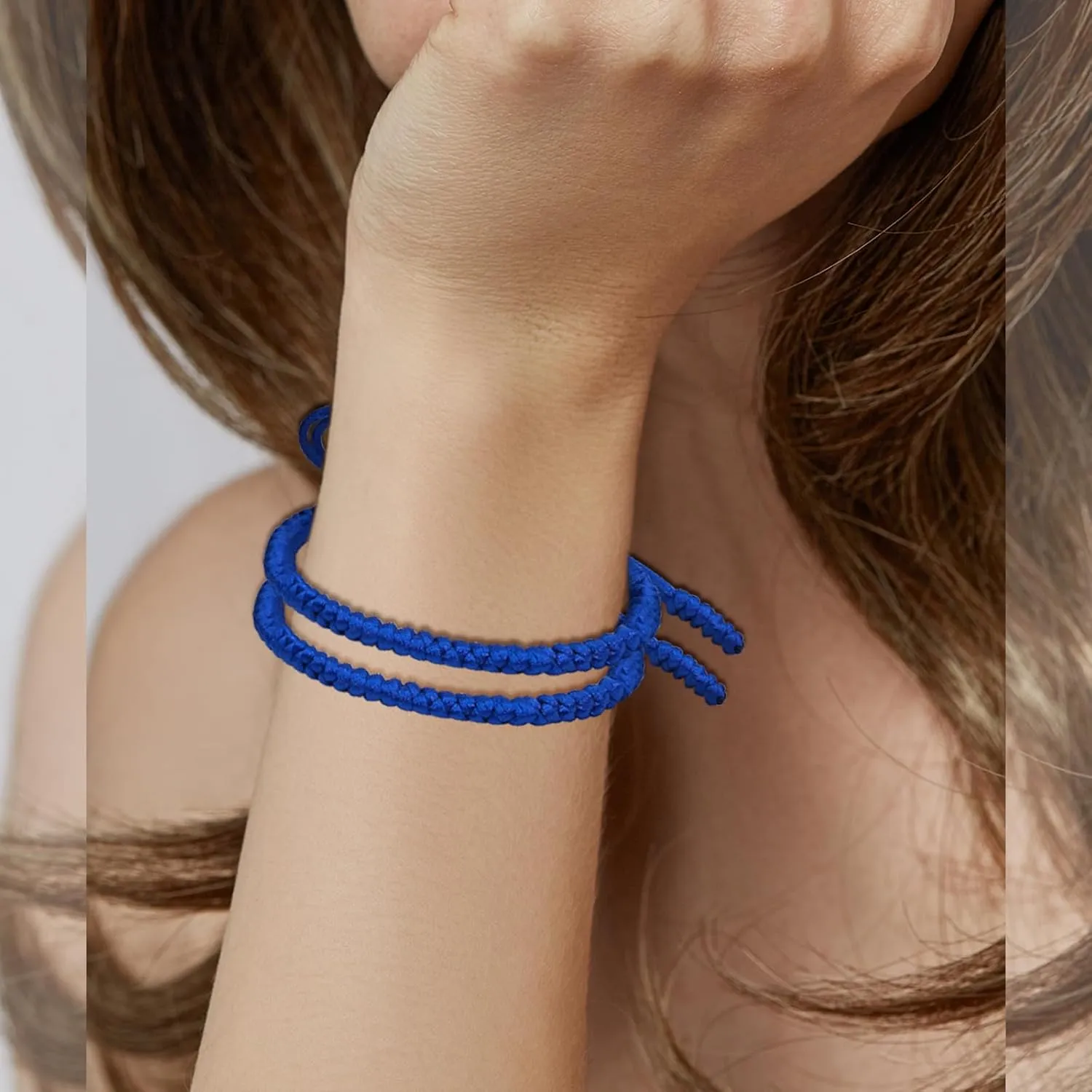 Blue Friendship Bracelets Braided Navy Blue String Bracelet for Men Women Adjustable Woven Rope Blue Bracelets Set Beach Holiday Jewelry Accessories