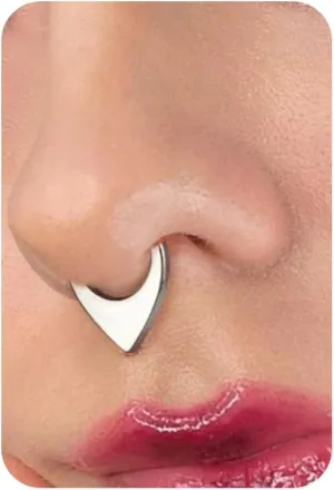 BodyBonita 16G Teardrop Septum Rings - G23 Titanium Nose Rings Hoops Seamless Hinged Cartilage Conch Daith Helix Rook Earrings Piercings Septum Jewelry for Women Men Gold/Silver/Black/Rose Gold
