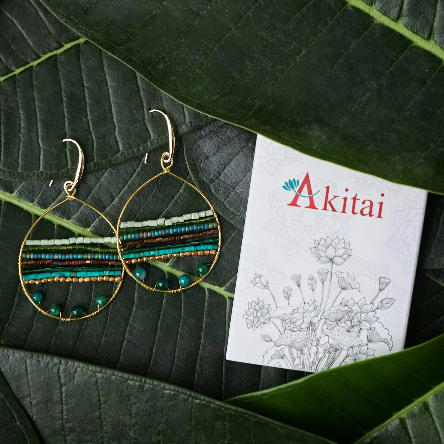 Boho Teardrop Multicolor Earrings Silver and Gold Plated with Colorful Varieties - Handmade Bohemian Turquoise Jewelry for Women and Beach Earrings For Women Vacation