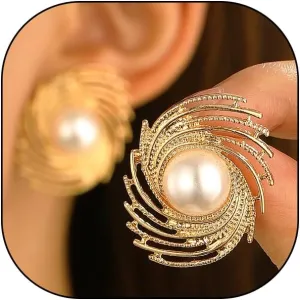 Boho Twisted Spiral Pearl Stud Earrings for Women Fashion Gold Swirls Statement Earrings Silver Beaded Earrings Wedding Bridal Jewelry