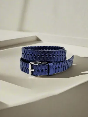 BRADLEY WOVEN BELT-BLUE