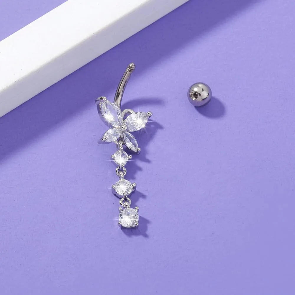 Briana Williams Belly Button Ring Belly Rings Belly Button Piercing Gold Belly Button Ring for Women Clicker Belly Ring Belly Piercing Stainless Steel 14g 10mm Blley Navel Rings Piercing Jewelry