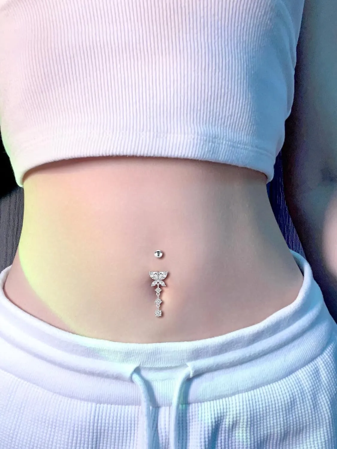 Briana Williams Belly Button Ring Belly Rings Belly Button Piercing Gold Belly Button Ring for Women Clicker Belly Ring Belly Piercing Stainless Steel 14g 10mm Blley Navel Rings Piercing Jewelry
