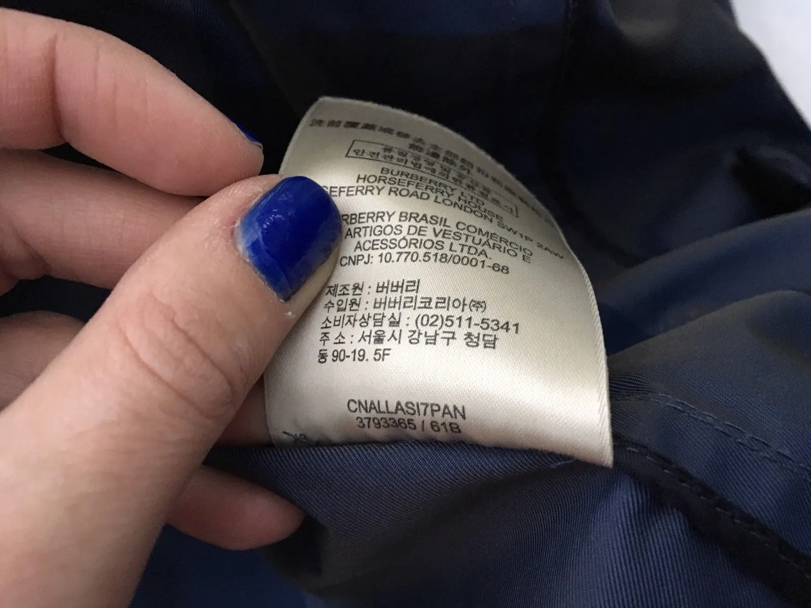 BURBERRY Brit Check Plaid Blue Mid-Length Belted Trench Coat Ladies