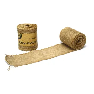 Burlap Garland Natural 12cm x 9m
