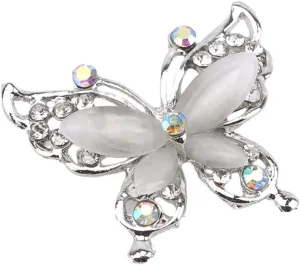 Butterfly Brooch Pins Elegant Rhinestone Brooches Women Corsage Scarf Shawl Clothing Accessories