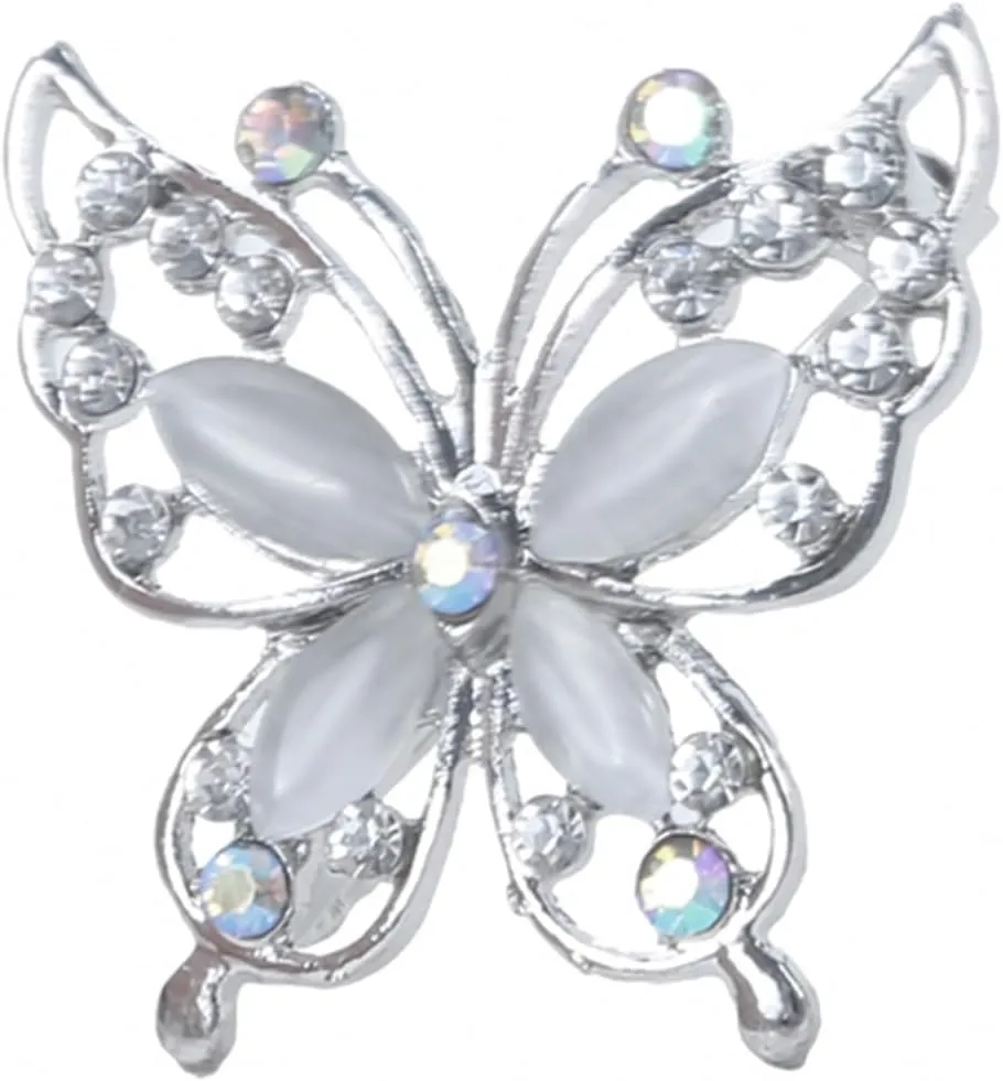Butterfly Brooch Pins Elegant Rhinestone Brooches Women Corsage Scarf Shawl Clothing Accessories
