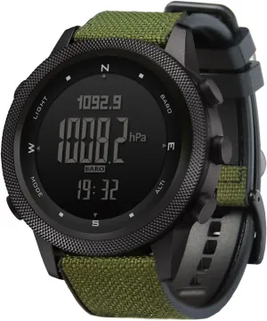 CakCity Military Watches with Compass for Men Tactical Watch Outdoor Sports Watches for Men Hiking Digital Wrist Watch with Barometer,Altimeter,Step Counter