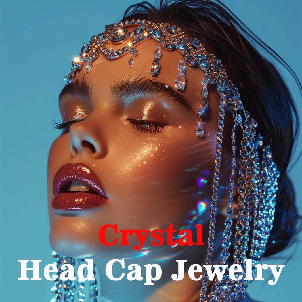 CAKURE 1920s Crystal Cap Headpiece Flapper Cap Headband Roaring 20s Headpiece Rhinestone Art Deco Party Hair Accesories for Women (b-silver, one size)