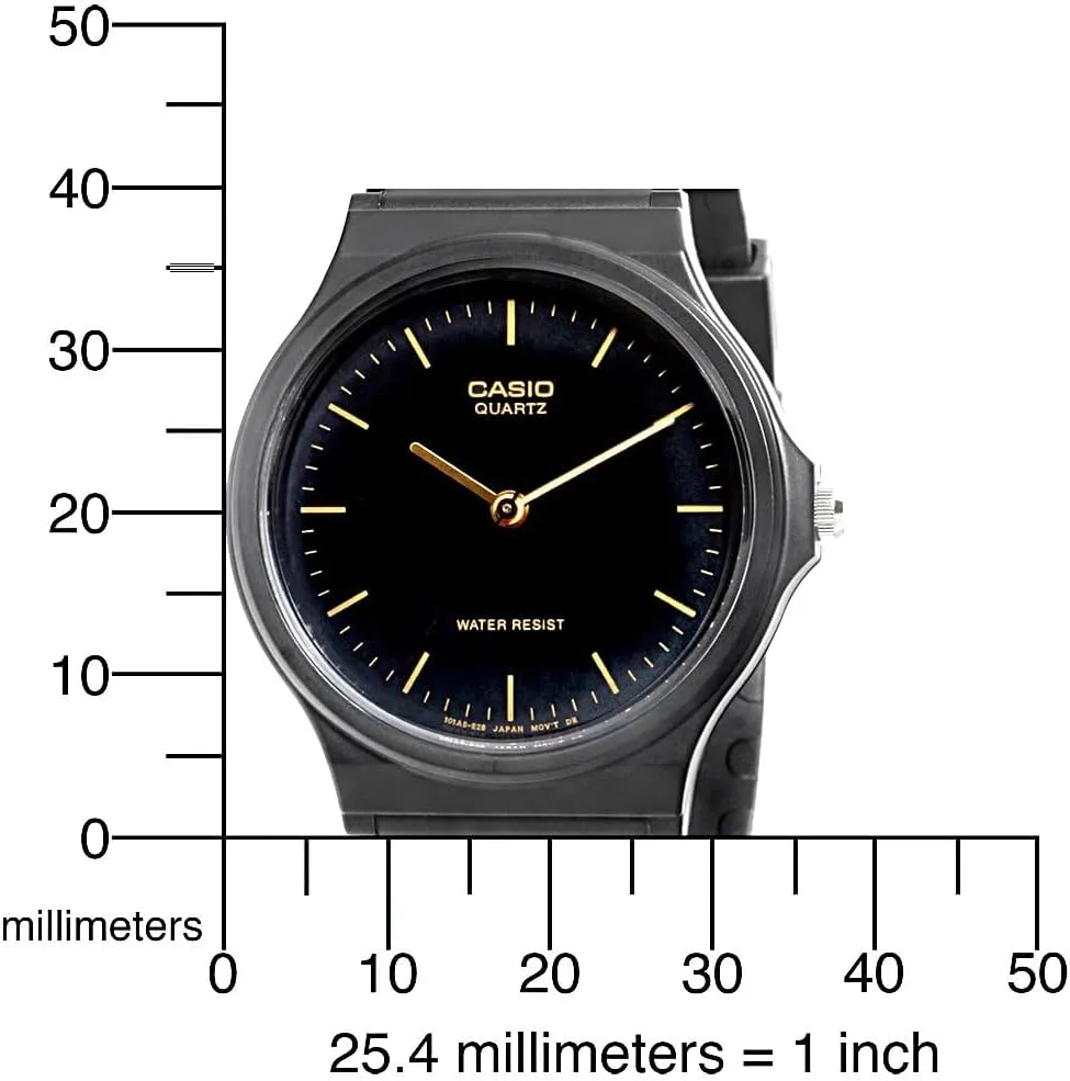 Casio MQ24 Series | Quartz Analog Watch for Men | Water Resistant | Resin Case | Resin Band | Resin Glass | Three Hand Analog (HR, Min, SEC) | Classic Design | 3 Year Battery