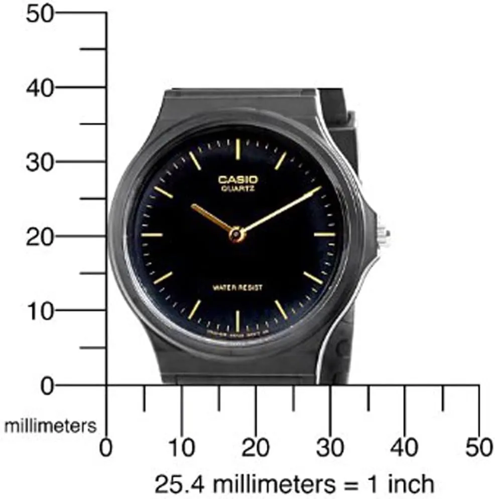 Casio MQ24 Series | Quartz Analog Watch for Men | Water Resistant | Resin Case | Resin Band | Resin Glass | Three Hand Analog (HR, Min, SEC) | Classic Design | 3 Year Battery