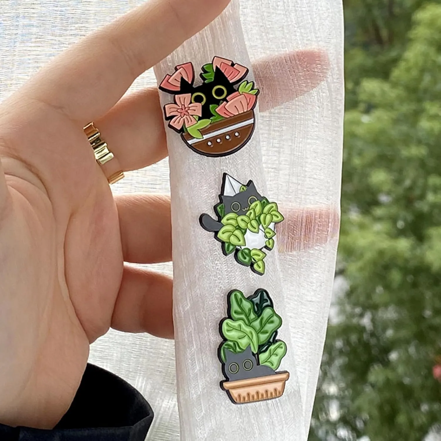 Cat Enamel Pins Set,Funny Brooch Pins for Backpack Jacket Clothes,Cartoon Lapel Badges,Button Aesthetic Pins Bulk