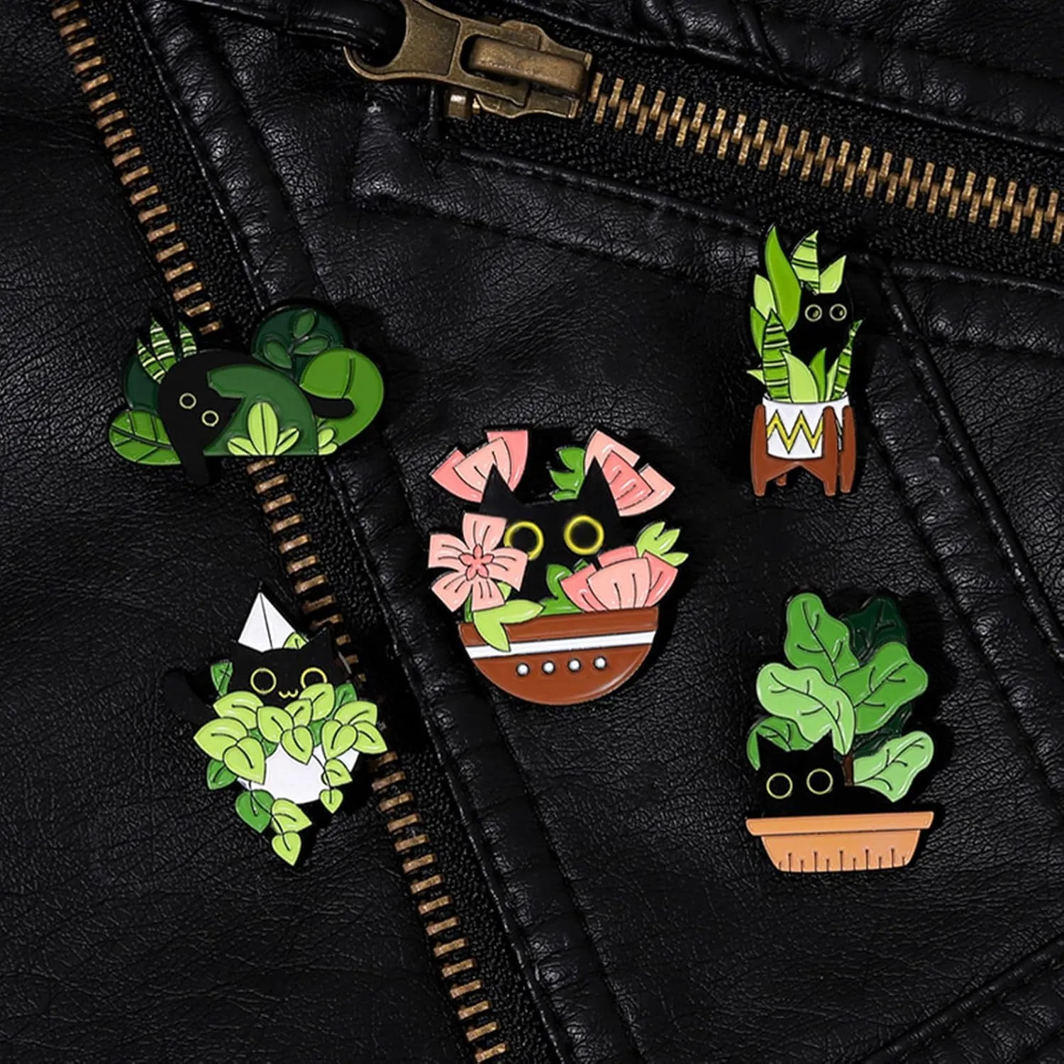 Cat Enamel Pins Set,Funny Brooch Pins for Backpack Jacket Clothes,Cartoon Lapel Badges,Button Aesthetic Pins Bulk