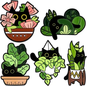 Cat Enamel Pins Set,Funny Brooch Pins for Backpack Jacket Clothes,Cartoon Lapel Badges,Button Aesthetic Pins Bulk