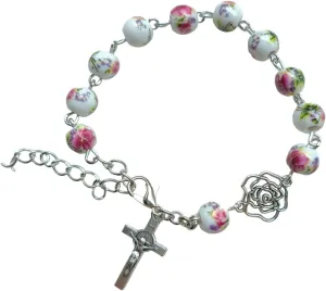 Ceramic Rosarys Prayer Beads Bracelets Simple Sweet Cool Crosses Pendants Collar Chain Jewelry