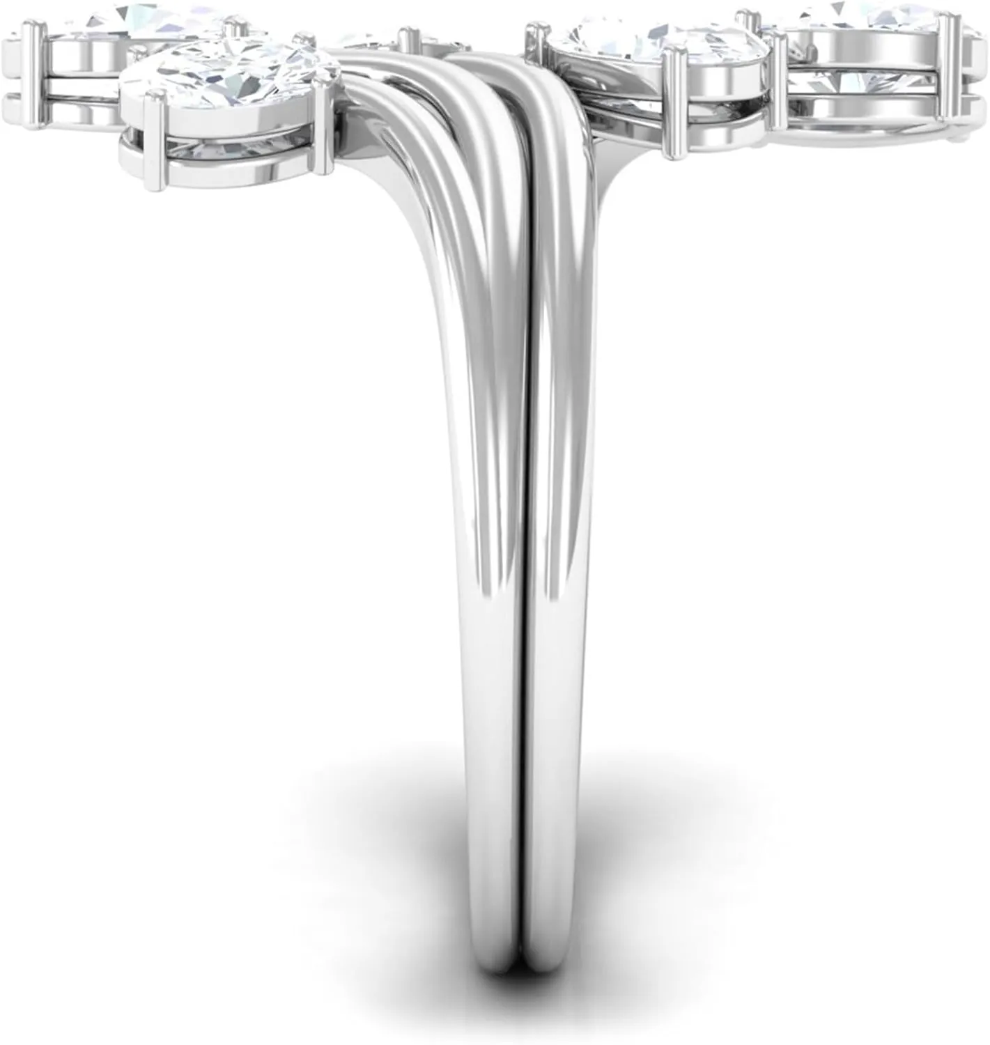 Certified Lab Grown Diamond Designer Engagement Ring, Ef-Vs Quality, Diamond Cocktail Ring - Ready To Gift