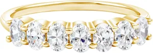 Certified Lab Grown Diamond Wedding Eternity Band, Ef-Vs Quality, Oval Diamond Anniversary Ring - Ready To Gift