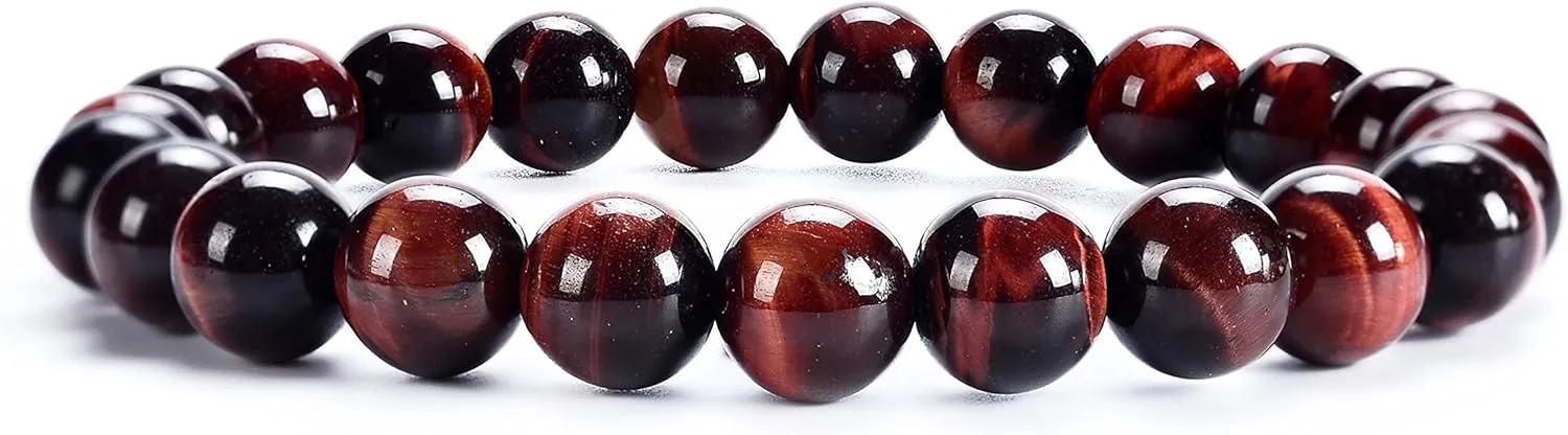Cherry Tree Collection Gemstone Beaded Stretch Bracelet 8mm Round Beads 7"