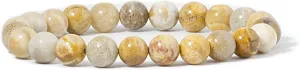 Cherry Tree Collection Gemstone Beaded Stretch Bracelet 8mm Round Beads 7"