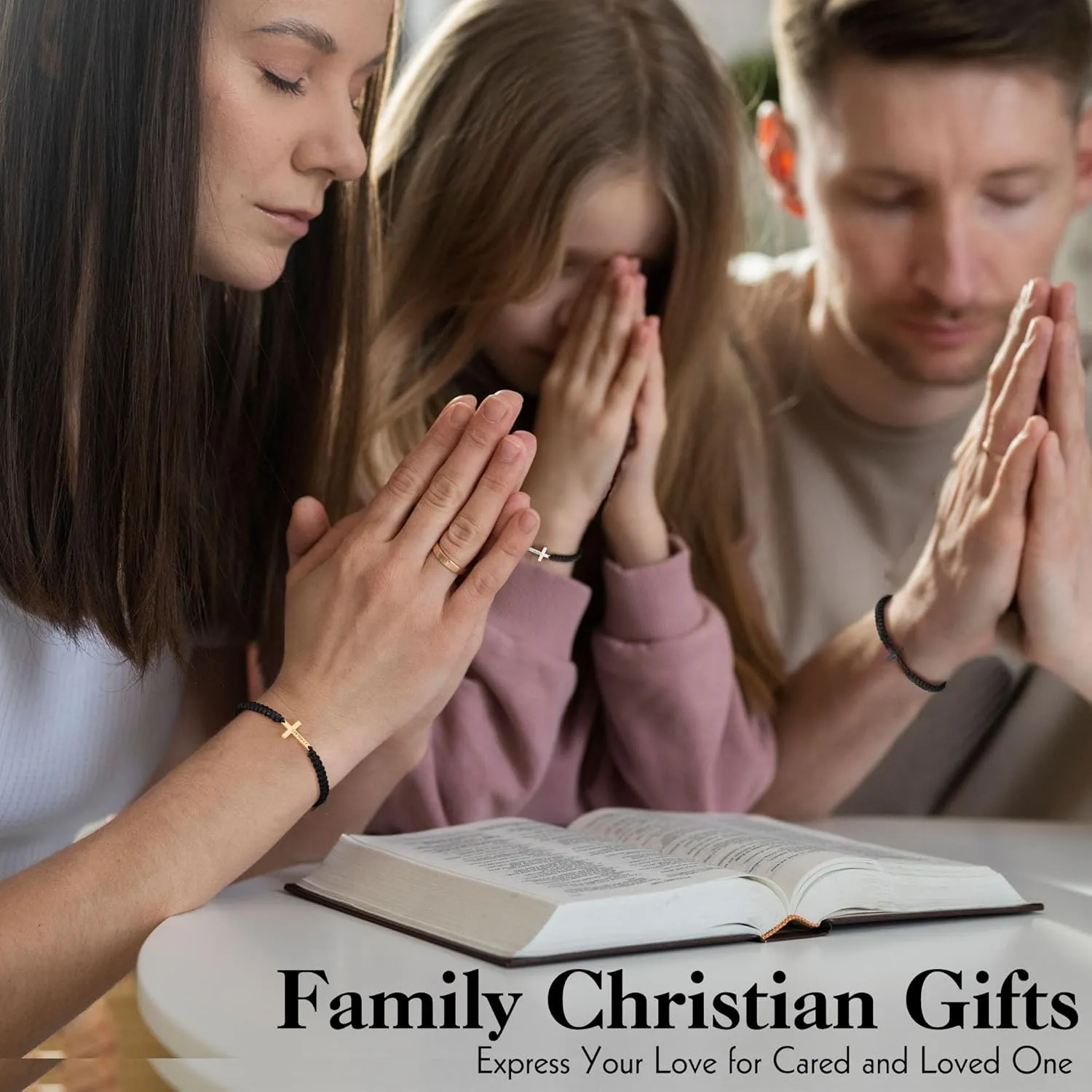 Christian Gifts Cross Bracelet for Men Easter Baptism Religious Gifts for Women Handmade Braided Bracelets Inspirational Confirmation Gifts for Teenage Girl Boys Jewelry