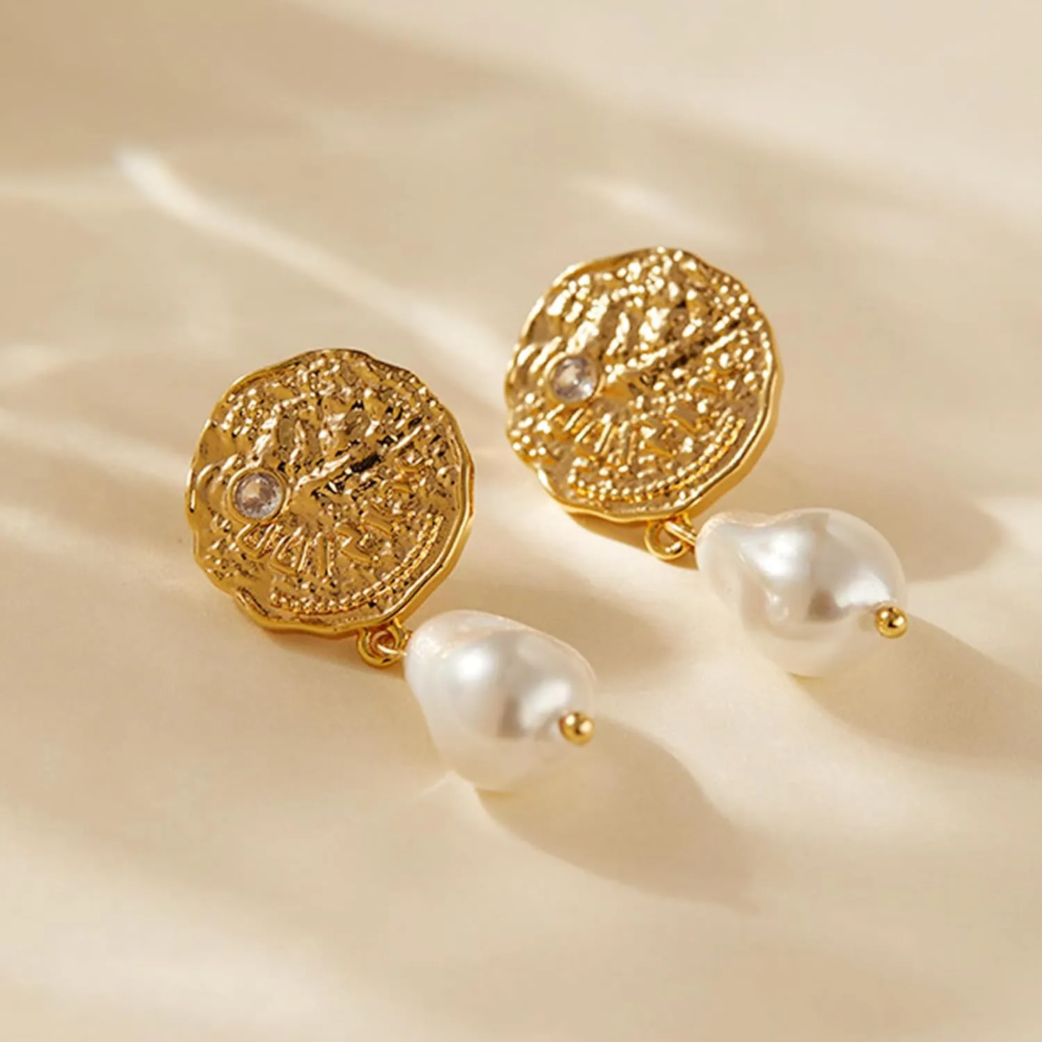 Chunky Gold Drop Dangle Earrings for Women, Trendy Statement Jewelry Gift