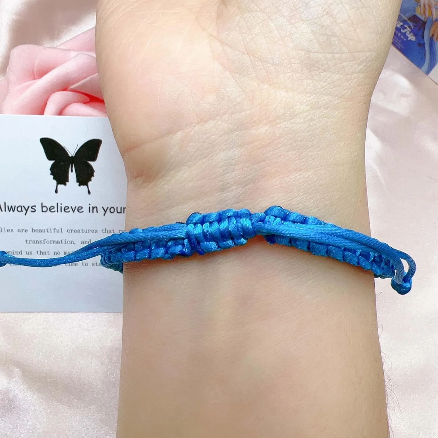CJIAYUJEW Always believe in yourself Butterfly Bracelet, Cute Butterfly Charm Bracelets Matching Bracelet Friendship Couple Bracelets