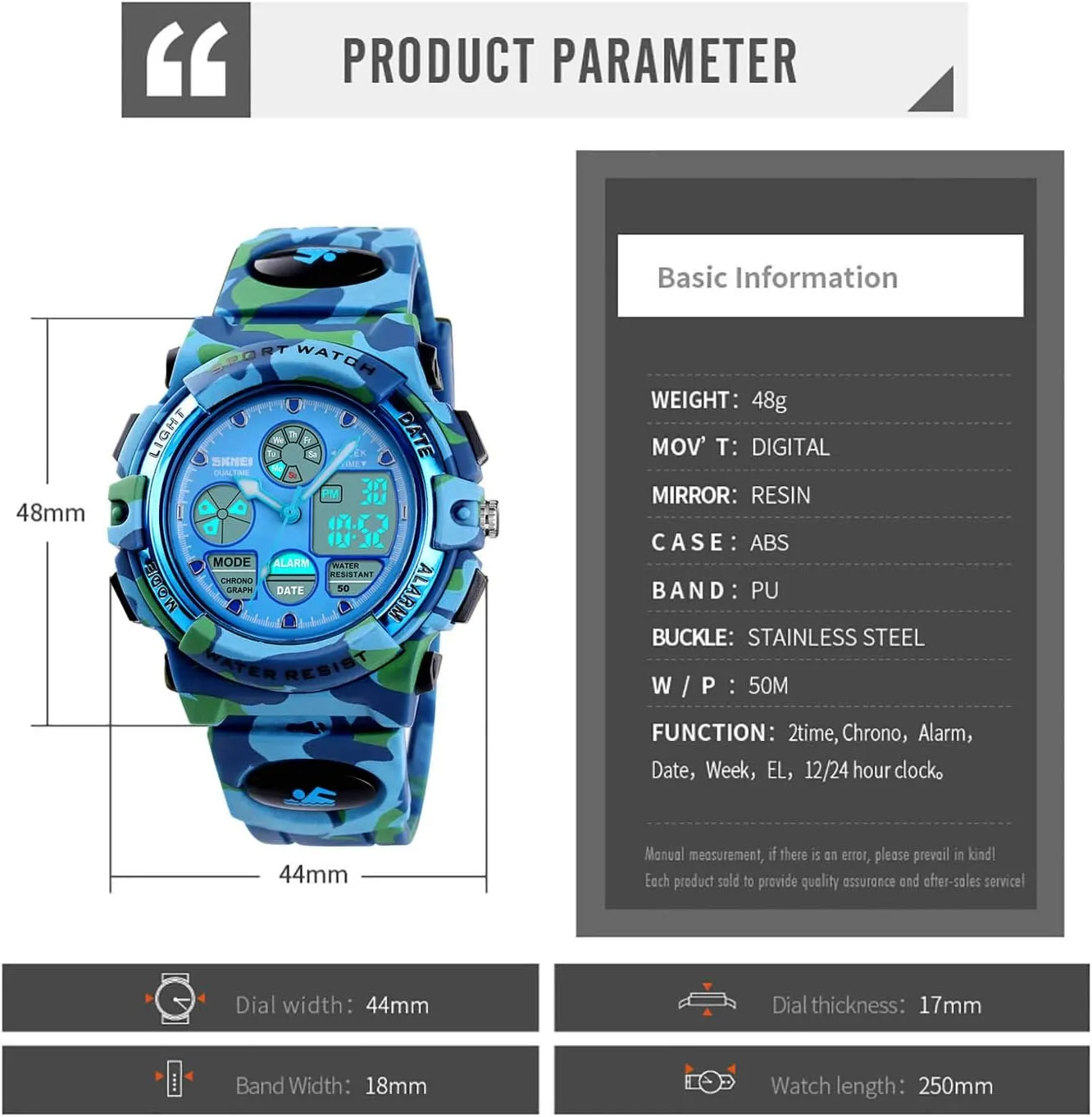 cofuo Kids Digital Sport Watch, Boys Girls Waterproof Sports Outdoor Watches Children Casual Electronic Analog Quartz Wrist Watches with Alarm Stopwatch