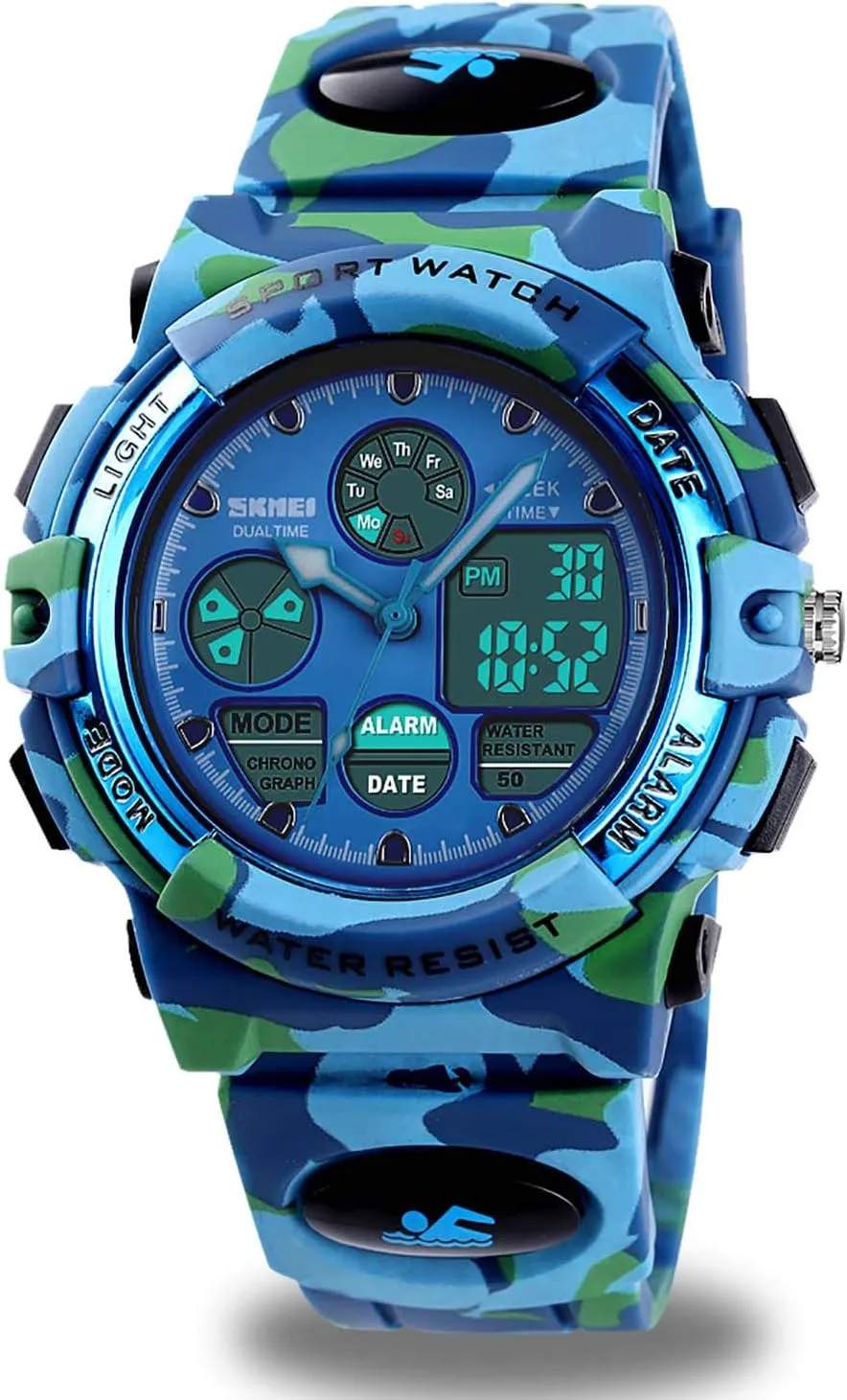 cofuo Kids Digital Sport Watch, Boys Girls Waterproof Sports Outdoor Watches Children Casual Electronic Analog Quartz Wrist Watches with Alarm Stopwatch