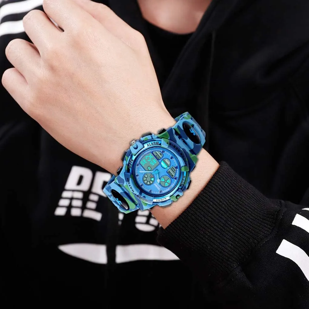 cofuo Kids Digital Sport Watch, Boys Girls Waterproof Sports Outdoor Watches Children Casual Electronic Analog Quartz Wrist Watches with Alarm Stopwatch
