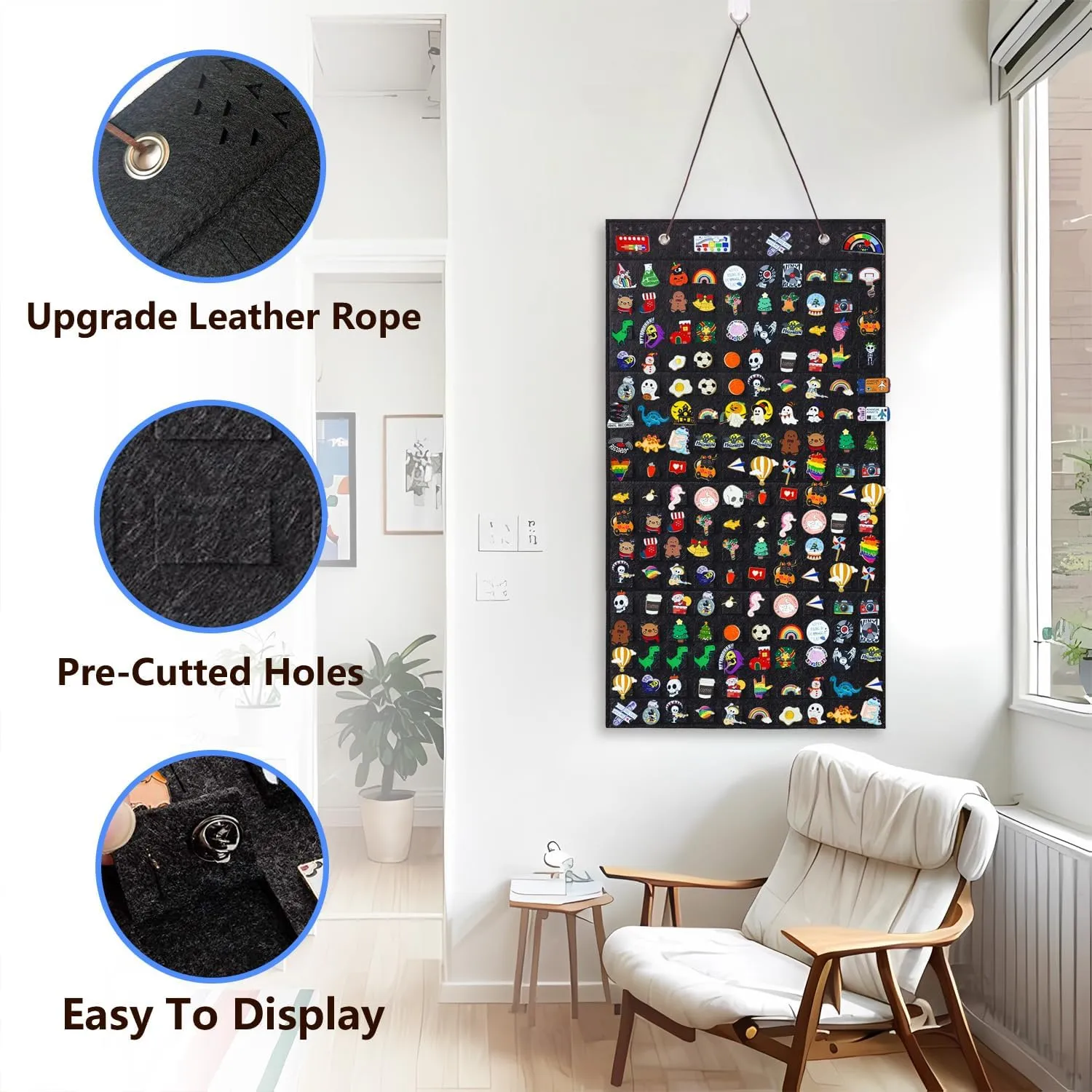 Collector Pin Board,Pin Collections Storage Holder,Enamel Pin Hanging Display Board,Pin Board For Pins Collection,Pin Holder Display For Wall,Enamel Pin Organizer Display Case(170 Slots,Black)
