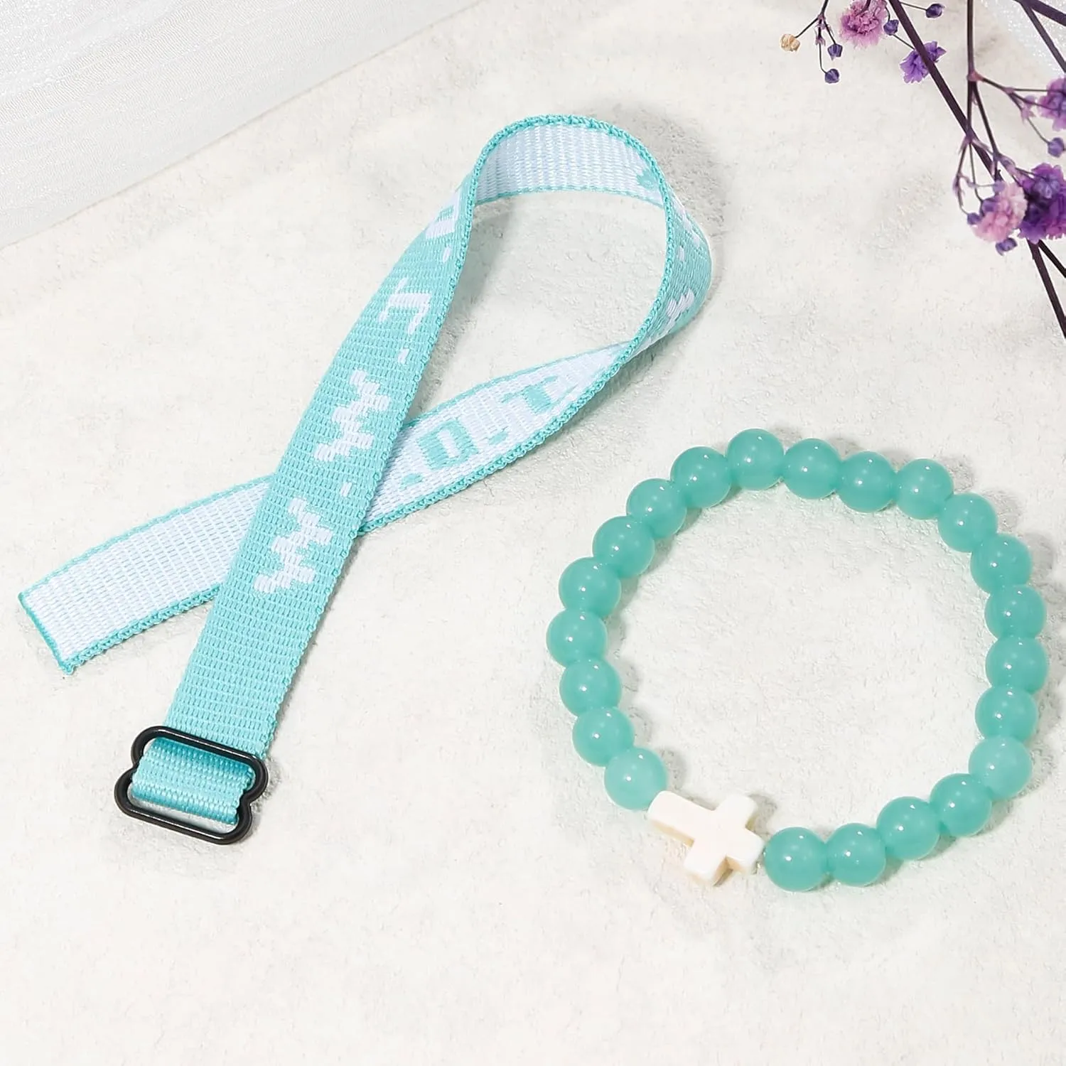 COLOYAN WWJD Bracelet Christian Cross Bracelets for Women Men Jesus Bracelets Faith Religious Easter Christian Jewelry