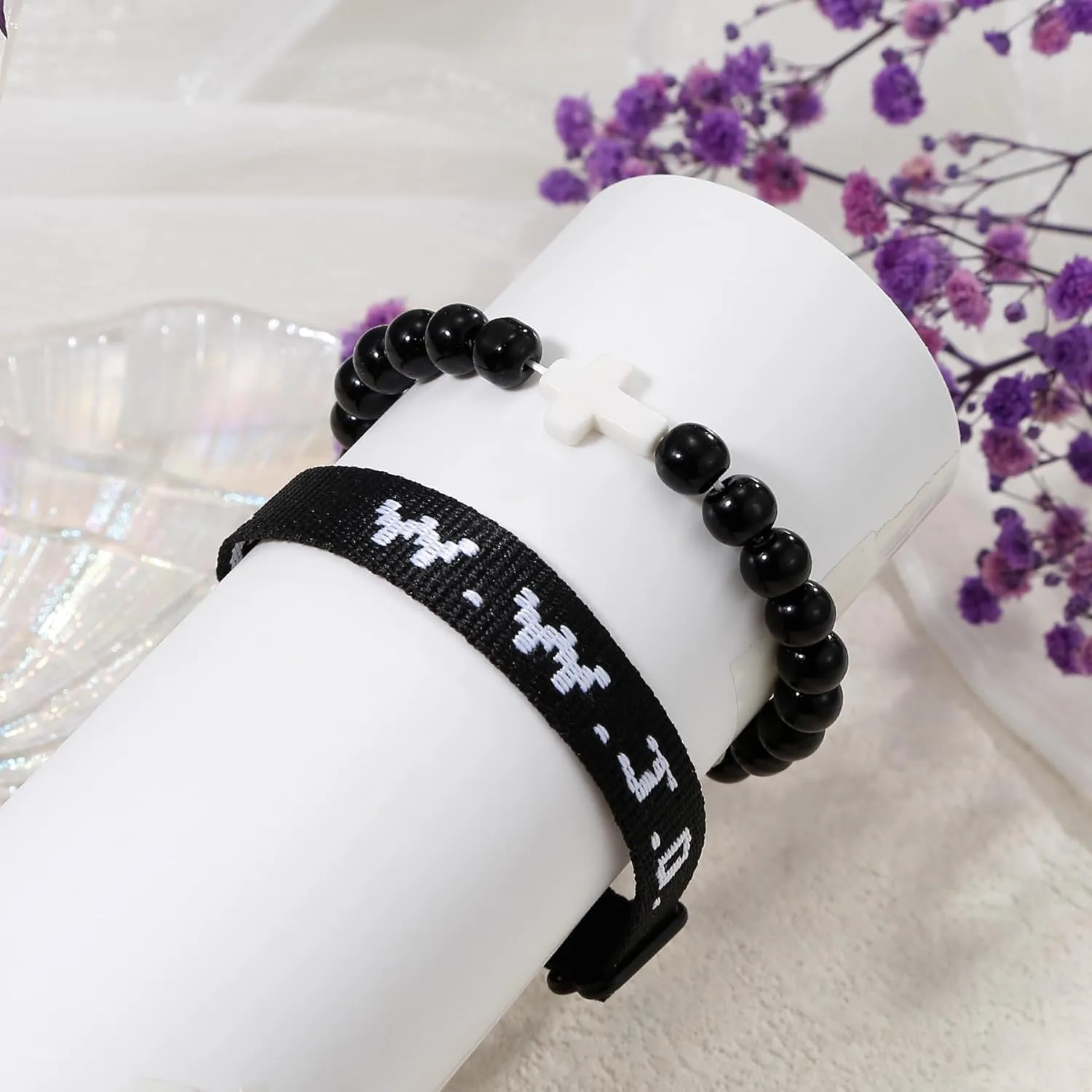 COLOYAN WWJD Bracelet Christian Cross Bracelets for Women Men Jesus Bracelets Faith Religious Easter Christian Jewelry