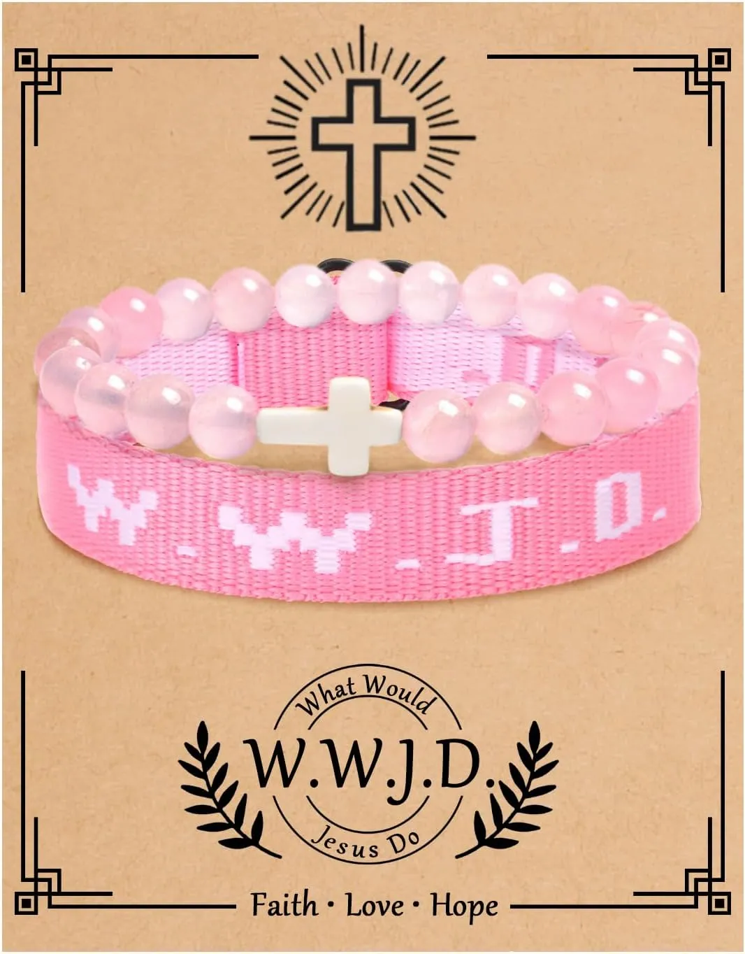 COLOYAN WWJD Bracelet Christian Cross Bracelets for Women Men Jesus Bracelets Faith Religious Easter Christian Jewelry