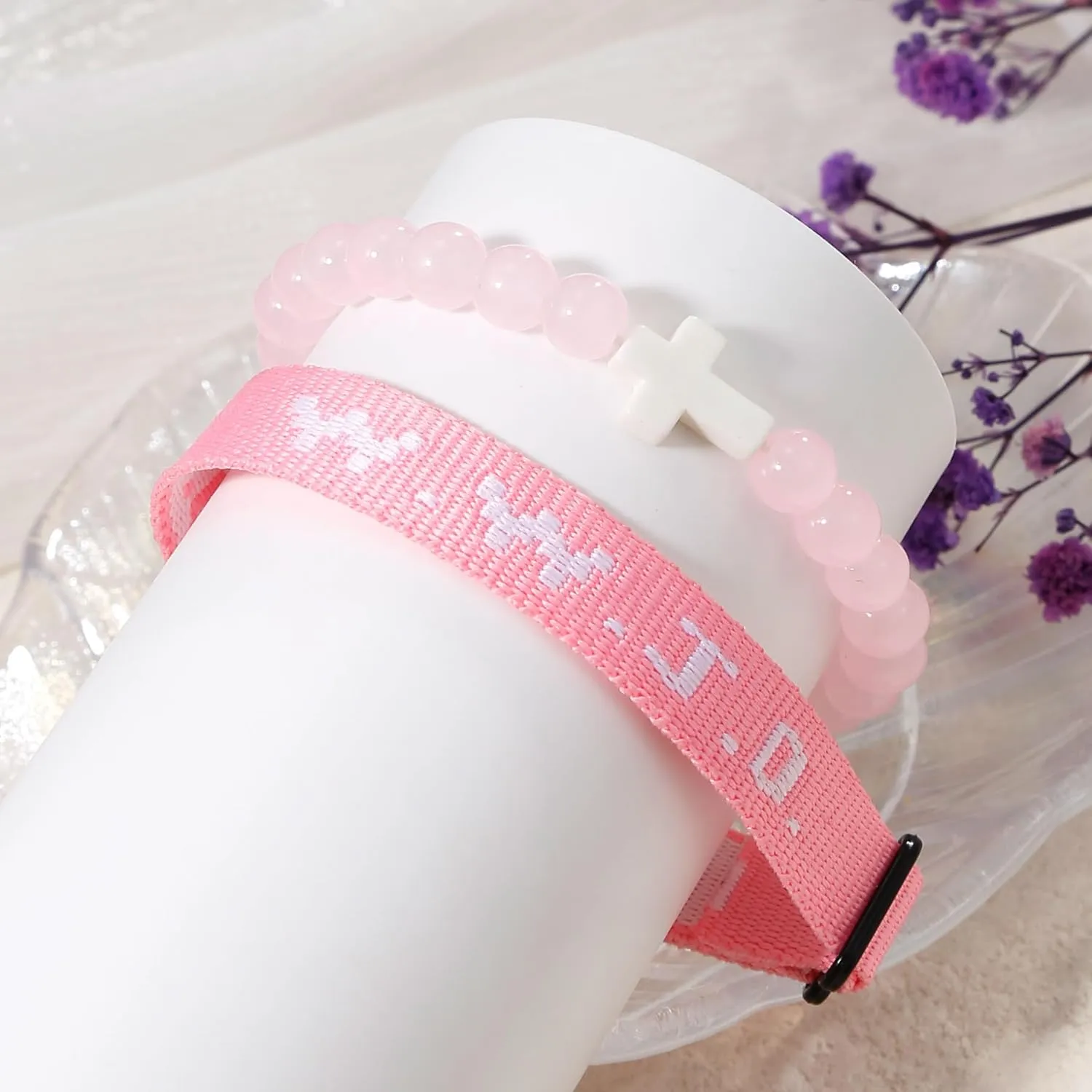 COLOYAN WWJD Bracelet Christian Cross Bracelets for Women Men Jesus Bracelets Faith Religious Easter Christian Jewelry