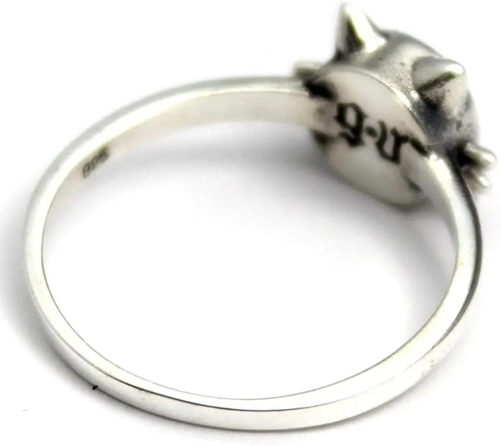 COSUMOSU Cat Purple Zirconia 925 Sterling Silver thin rings