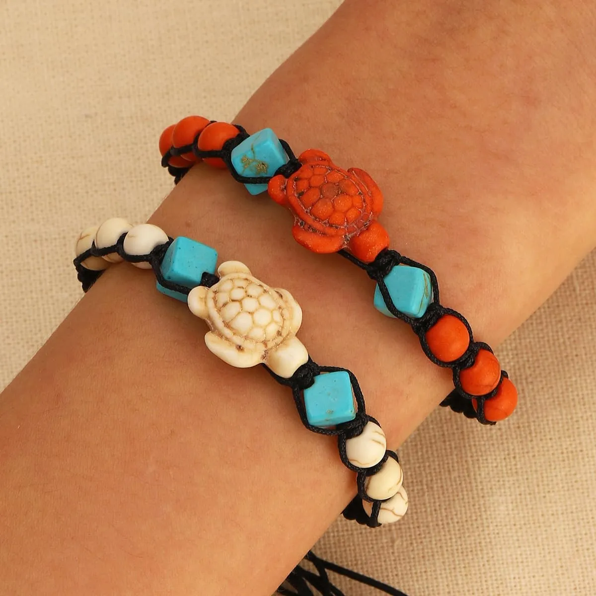 Couples Bracelets Cute Kawaii Turtle Bracelet Bohemian Couple Bracelet Ethnic Style Turquoise Turtle Bracelet Couples Matching Bracelet Friendship Bracelets Relationship Gifts Couple Bracelets for Couples Best Friends