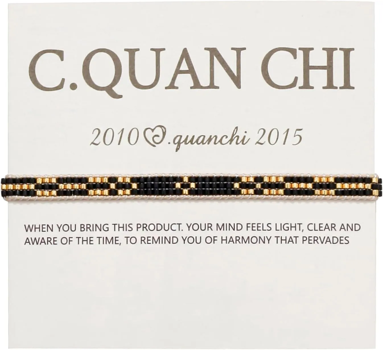 CQUAN CHI Bohemian Friendship Bracelets Colorful Wax Rope Bracelets Charm Handmade Beaded Jewelry for Women