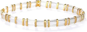 CQUAN CHI Colorful Tila Beads Bracelet for Women Elastic Bracelets Handmade Boho Friendship Bracelets Jewelry