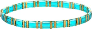 CQUAN CHI Tila Bead Bracelets Women Strand Bracelets Flat Bead Bracelet Handmade Stack Friendship Bracelet 40G