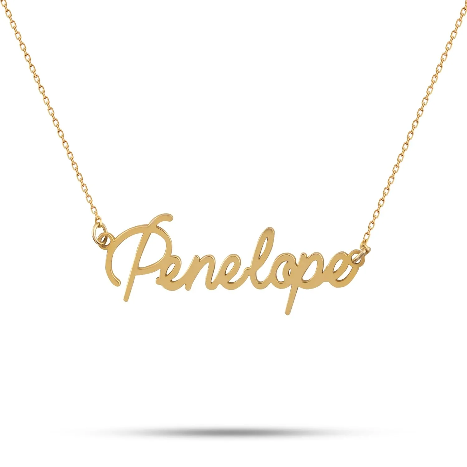 Custom Name Necklace Personalized 14k Gold or Sterling Silver Nameplate Customized Jewelry Pendant Gift for Women Girls Initial Name Necklace Dainty Gold Plated Script Nameplate Necklace