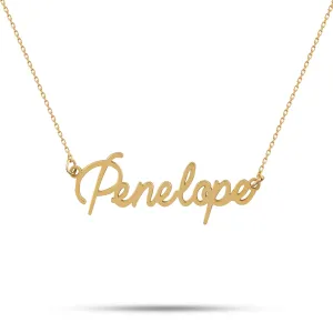 Custom Name Necklace Personalized 14k Gold or Sterling Silver Nameplate Customized Jewelry Pendant Gift for Women Girls Initial Name Necklace Dainty Gold Plated Script Nameplate Necklace