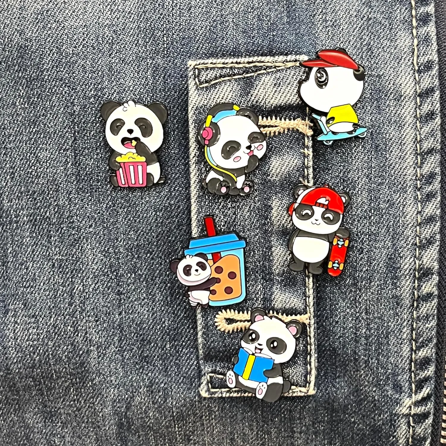 Cute Enamel Pin Set Lapel Pins Brooches Cartoon Animal Brooch Badge Pins for Clothes Bags Backpack Party Decoration Gift