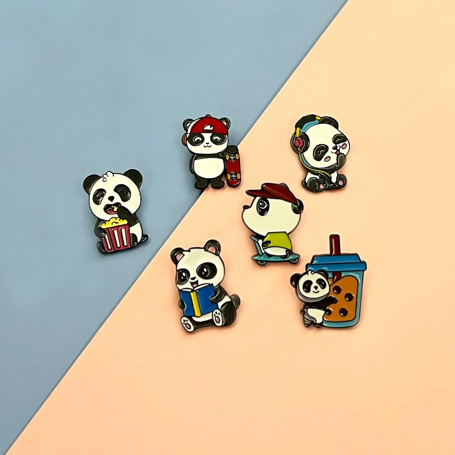 Cute Enamel Pin Set Lapel Pins Brooches Cartoon Animal Brooch Badge Pins for Clothes Bags Backpack Party Decoration Gift